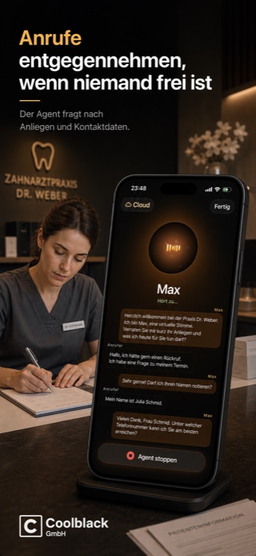 Coolblack Use-Case Zahnarztpraxis
