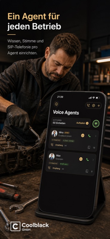 Coolblack Use-Case KFZ-Werkstatt