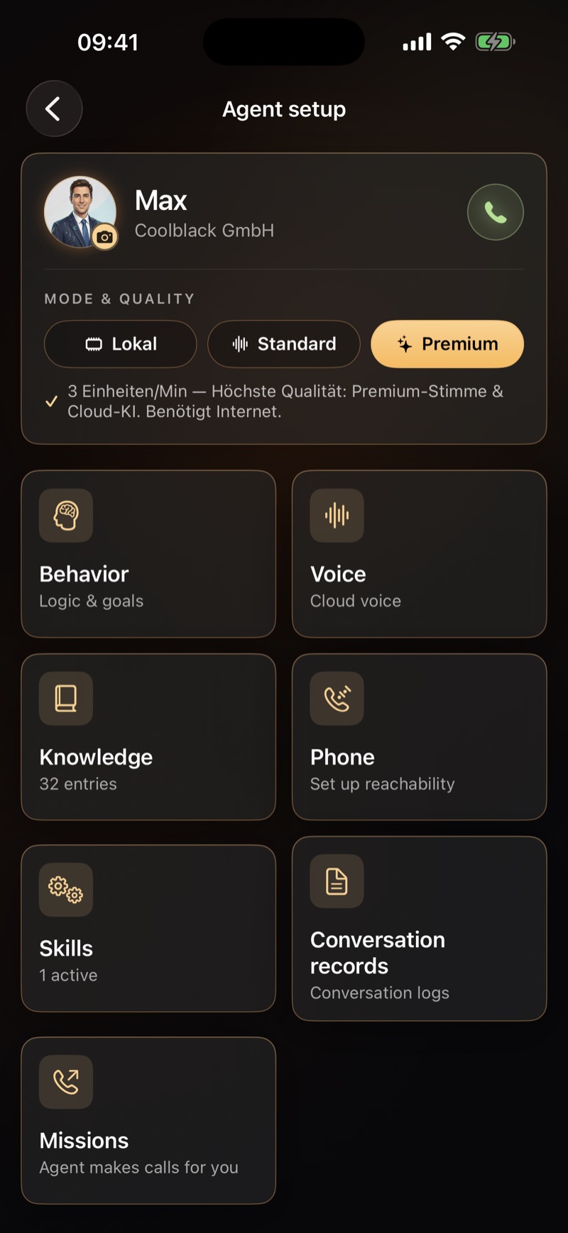 Coolblack agent setup