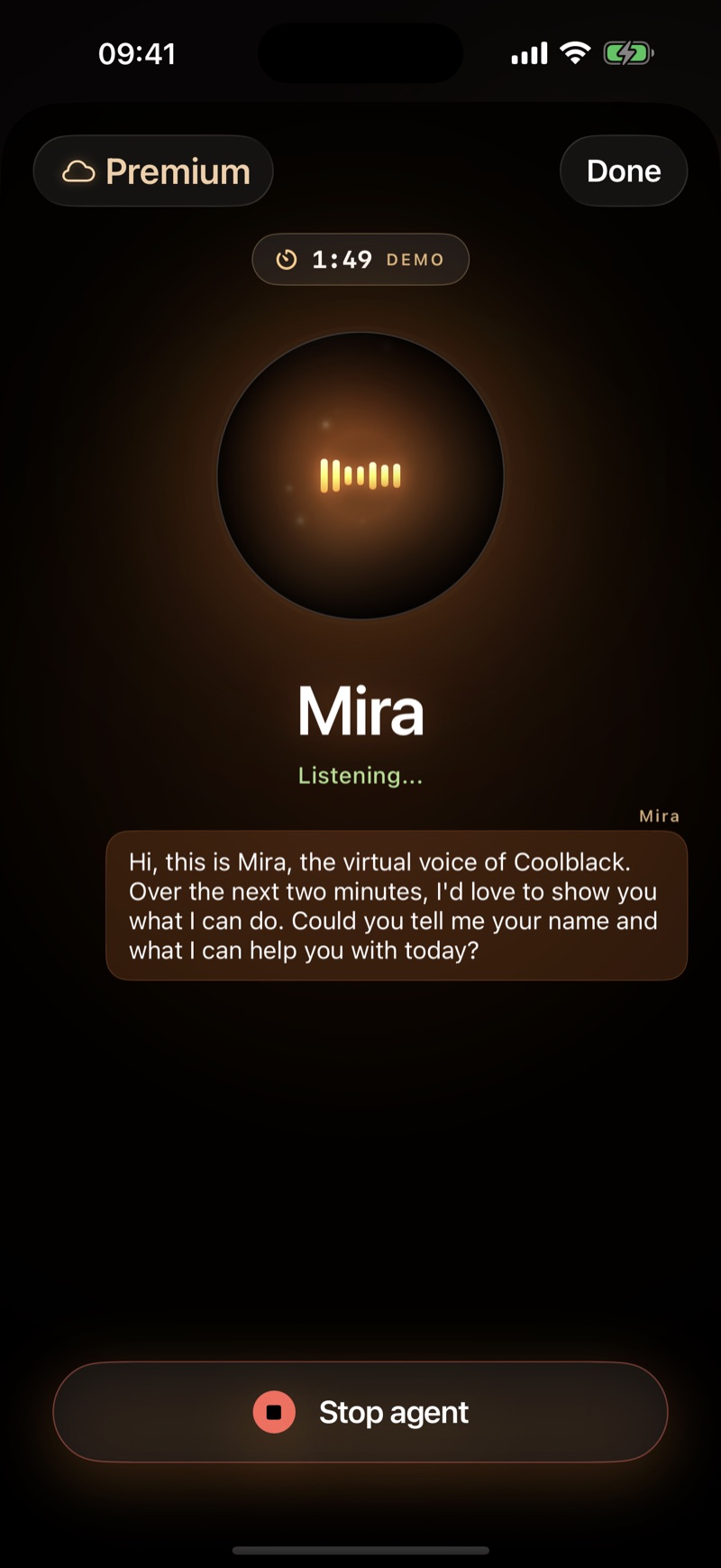 Coolblack during a live call