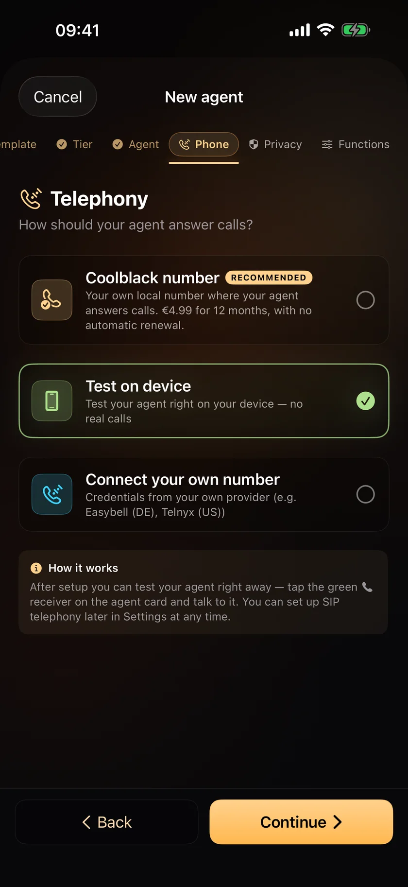 Set up availability in minutes